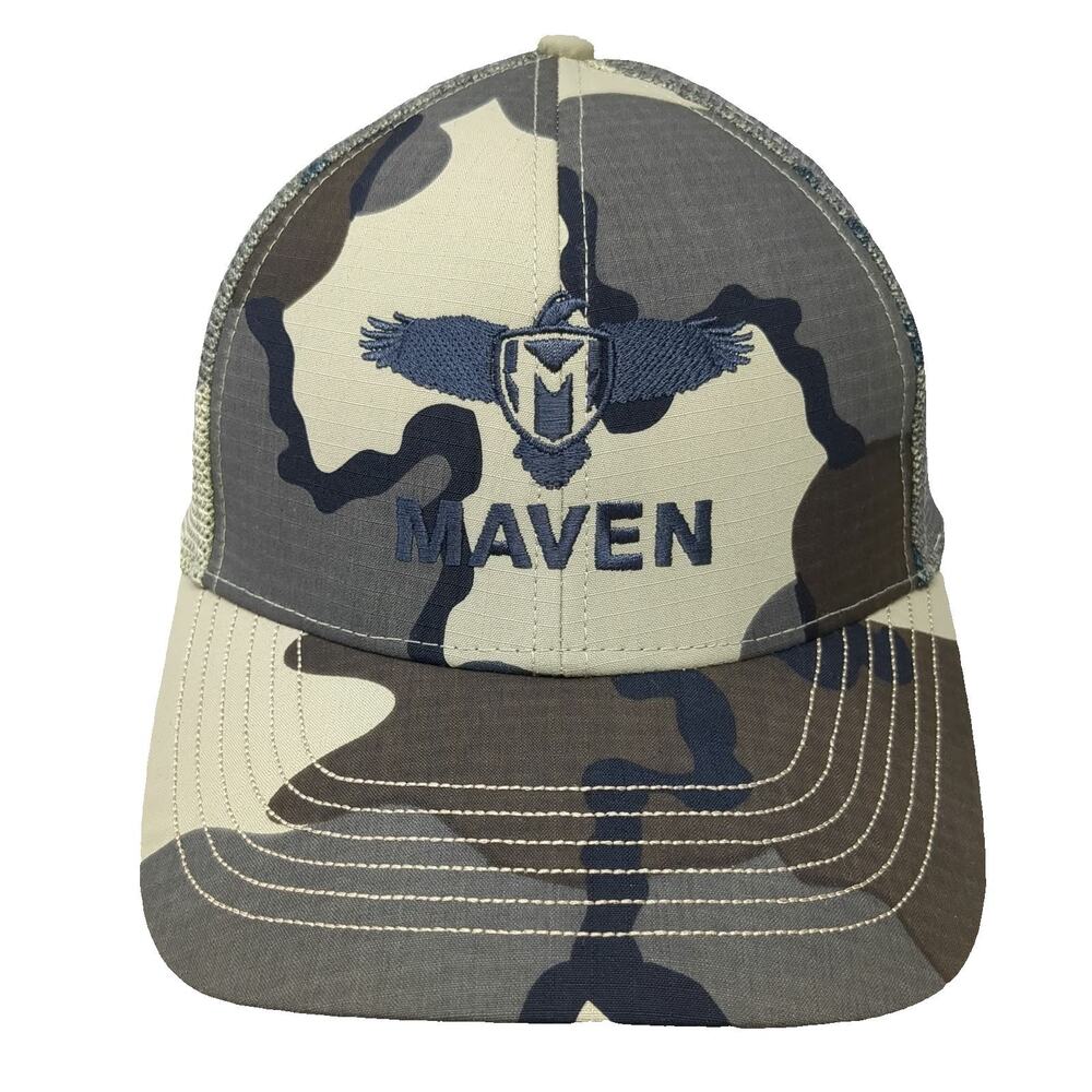 KUIU Baseball Cap Beige One Size Camo Maven Optics Mesh Strapback Hunting Hat